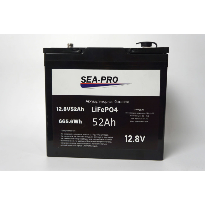 Аккумуляторная батарея тяговая SEA-PRO LIFEPO 4 12,8 В 52А/ч 52 A/CH