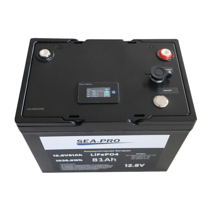 Аккумуляторная батарея тяговая SEA-PRO LIFE PO4 12,8 В 81А/ч 81 A/CH